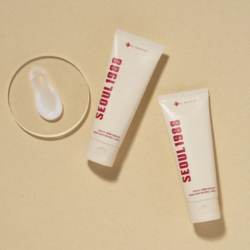 K-SECRET - SEOUL 1988 CREAM : SNAIL MUCIN 93% + RICE 100ML