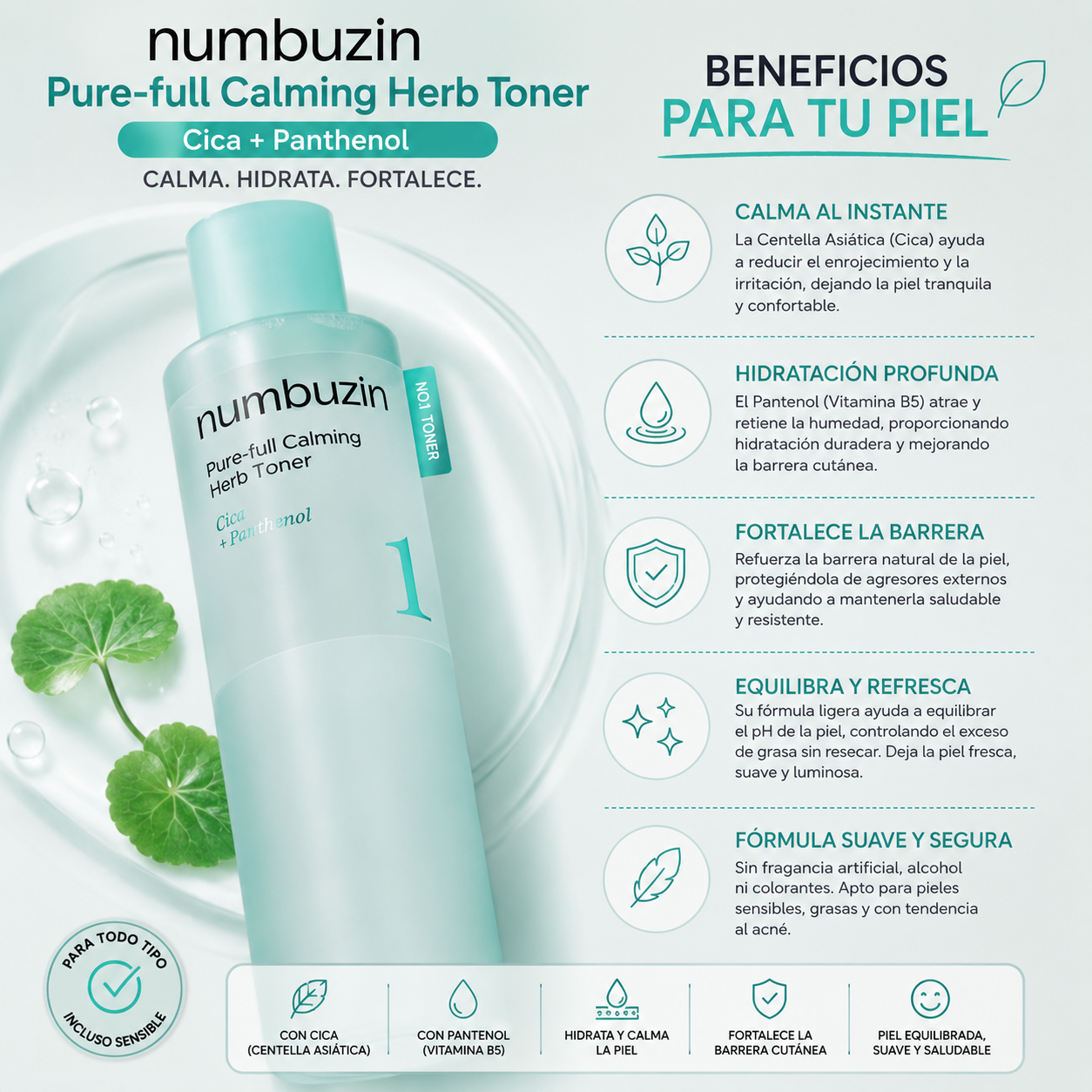 Numbuzin Pure Full Calming Herb Toner 1