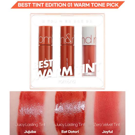 Rom&nd Best Warm Tint Edition (set de 3 tintas)