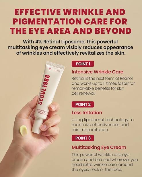 KSECRET SEOUL 1988 Eye Cream: Retinal Liposome 4% + Fermented Bean