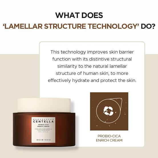 SKIN1004 Madagascar Centella Probio-Cica Enrich Cream 50 ML | Crema Hidratante Antiedad Y Calmante