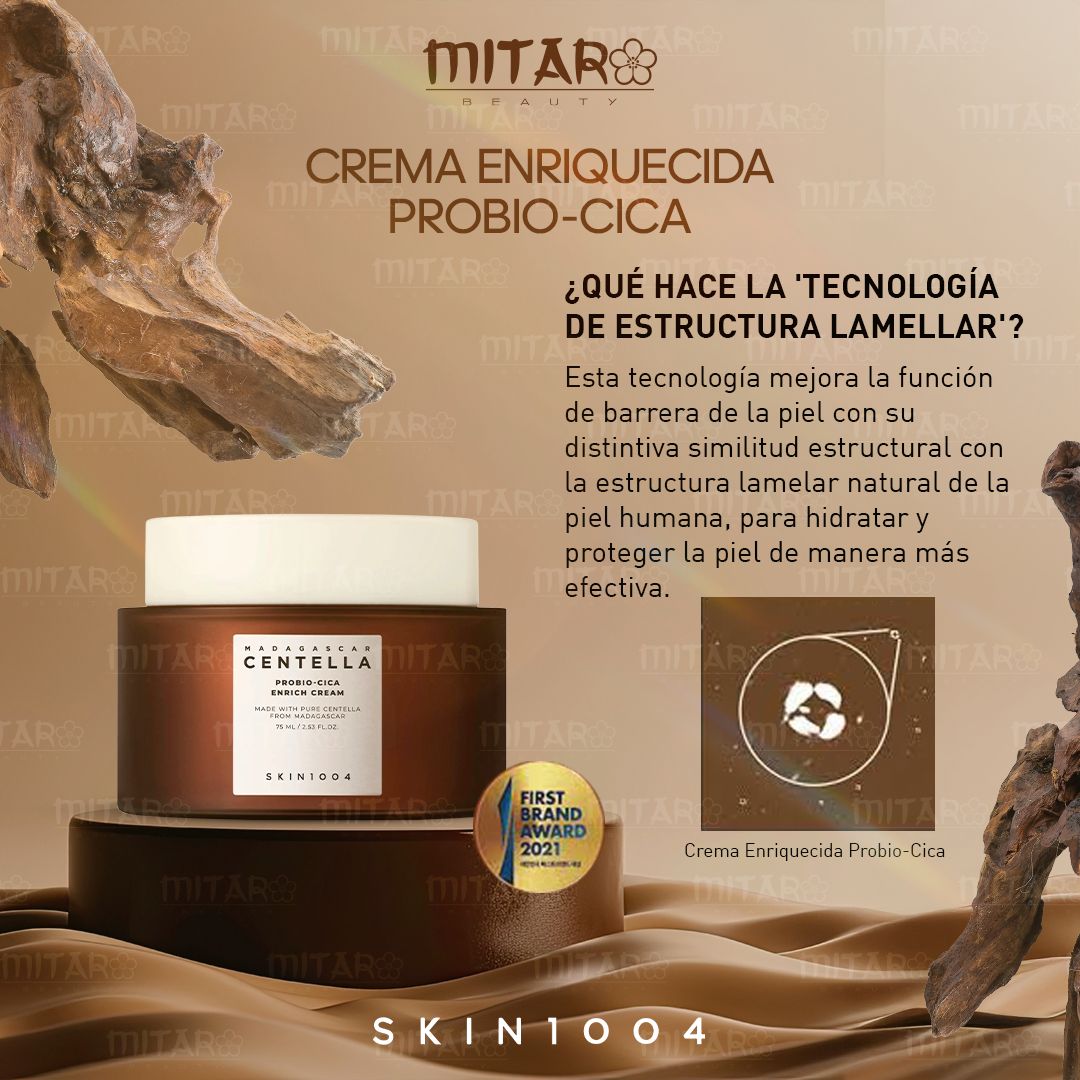 SKIN1004 Madagascar Centella Probio-Cica Enrich Cream 50 ML | Crema Hidratante Antiedad Y Calmante