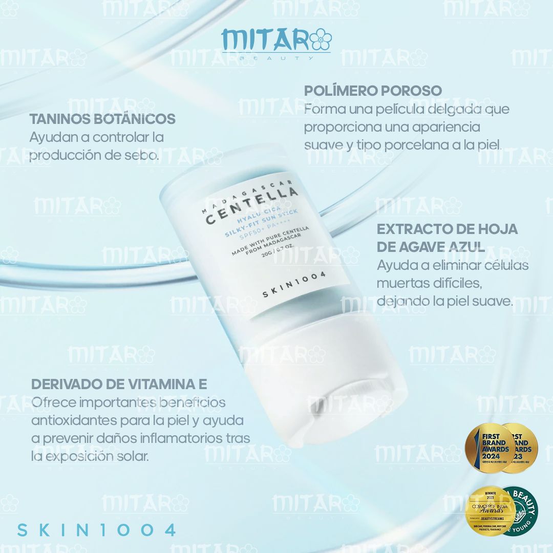 Skin1004 Hyalu Cica Silky Fit Sun Stick Protector Solar en Barra