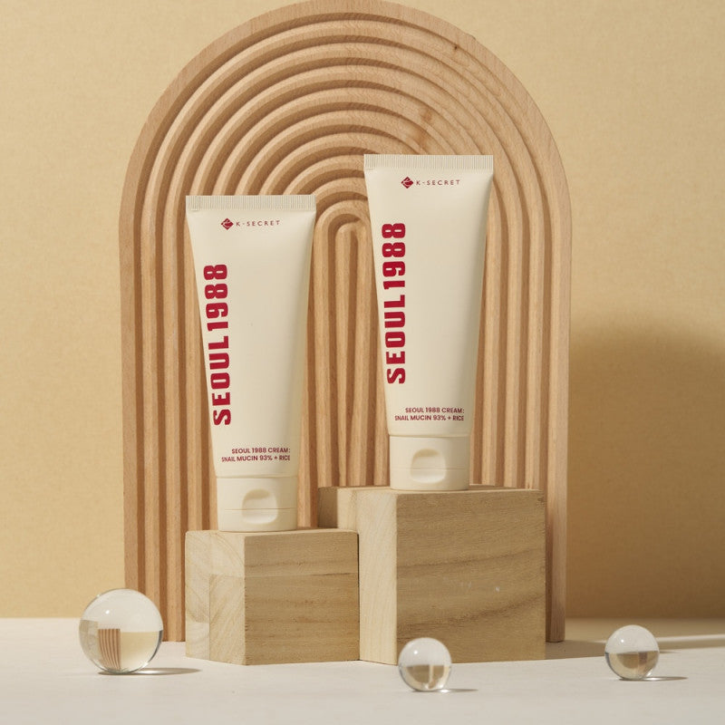 K-SECRET - SEOUL 1988 CREAM : SNAIL MUCIN 93% + RICE 100ML