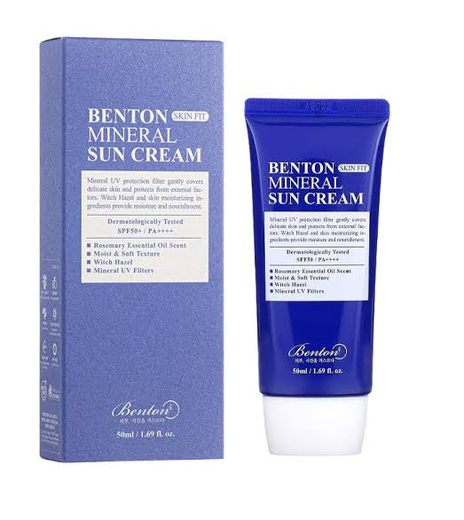 BENTON - Mineral Sun Cream Skin Fit SPF50 / PA++++ - 50ml