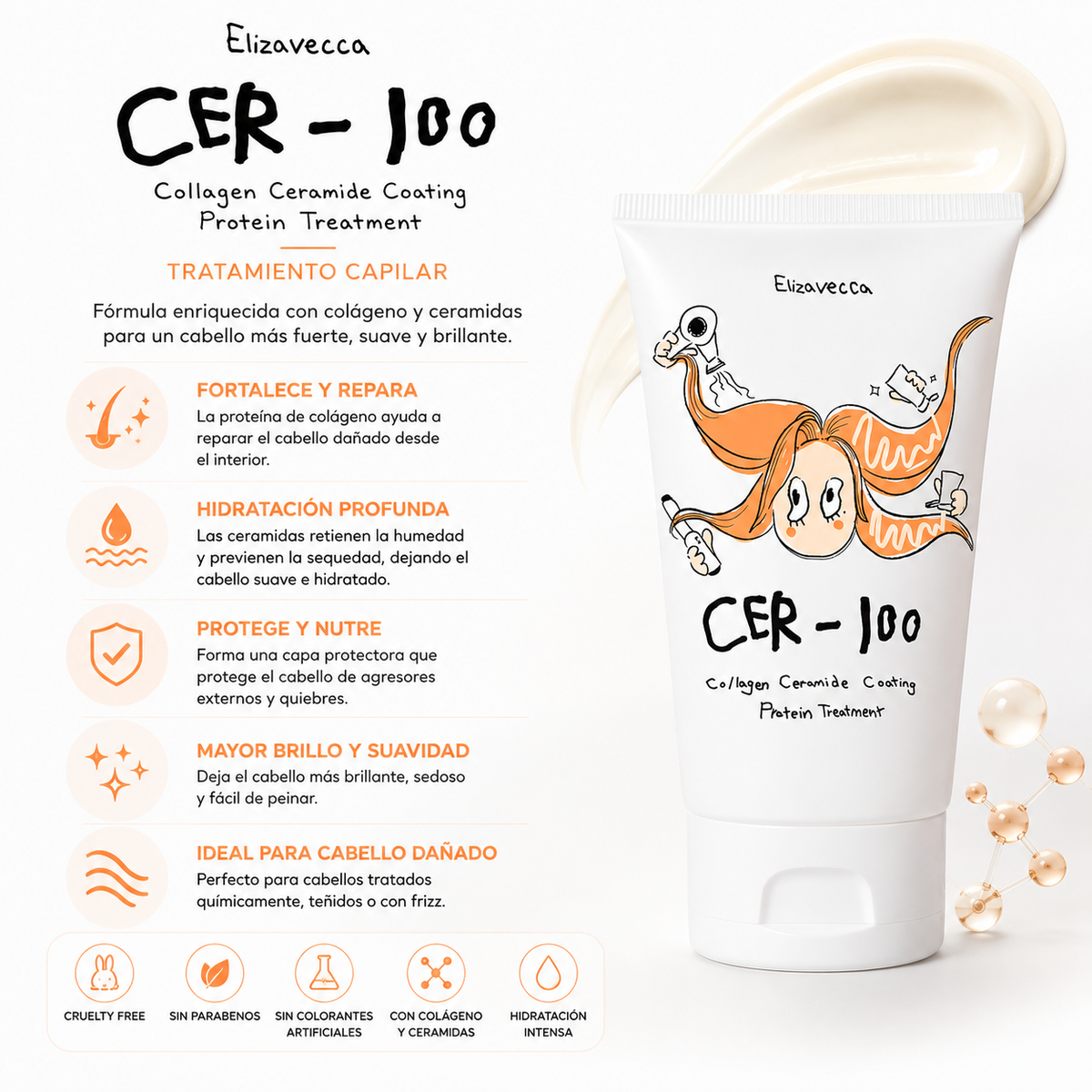 Elizavecca Cer-100 Collagen Coating Hair Protein Treatment
