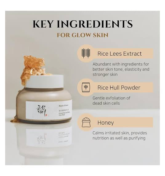 BEAUTY OF JOSEON - Ground Rice and Honey Glow Mask - 150ml