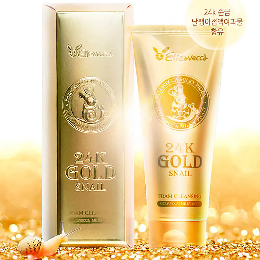 Elizavecca 24k Gold Snail Cleansing Foam Limpiador Facial